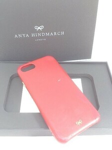 ANYA HINDMARCH アニヤハインドマーチ iphoneケース iphone７/８ レッド レディース 1203000026103