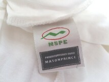 masonprince メゾンプリンス Tシャツ 半袖 カットソー ロゴ mspe シミ有り サイズ3 ホワイト メンズ 1210000005229_画像9