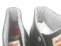 mobus モーブス スニーカー レザー 1924 ボーダー 汚れあり 26cm ブラック メンズ 1210000012142_画像7