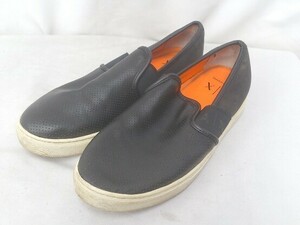 ARMANI EXCHANGE アルマーニエクスチェンジ スリッポン 955028 PERFORATED SLIP ON レザー 27ｃｍ ブラック メンズ 1209000011033