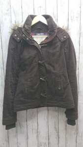 Abercrombie&Fitch アバクロンビーフィッチ ジャンパー 長袖 ファー ジップアップ ジャケット Mサイズ 茶色 レディース 1209000016915