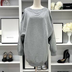 5858 unused Balenciaga cotton reverse side nappy sweat gray 