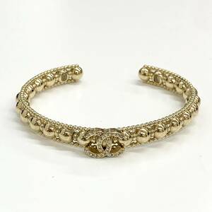 4847 Chanel Coco Mark Rinstone Braclet Bracelet Gold