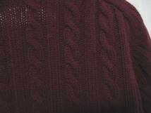 MACPHEE マカフィー トゥモローランド ニット セーター ウール ケーブル編み カシミヤ混 レディース 1 ワインレッド　irmri kn496_画像7