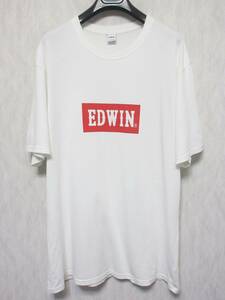 EDWIN エドウィン Tシャツ 半袖 ボックスロゴ メンズ 3L 大きいサイズ 白 irmri yg2792