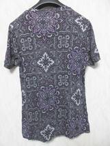 エポカ ウォモ EPOCA UOMO 半袖 カットソー Tシャツ スカル ストーン 紫 46 yg2820_画像3