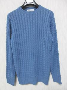  Be ming life store bai Beams B:MING LIFE STORE by BEAMS long sleeve knitted sweater blue M kn620