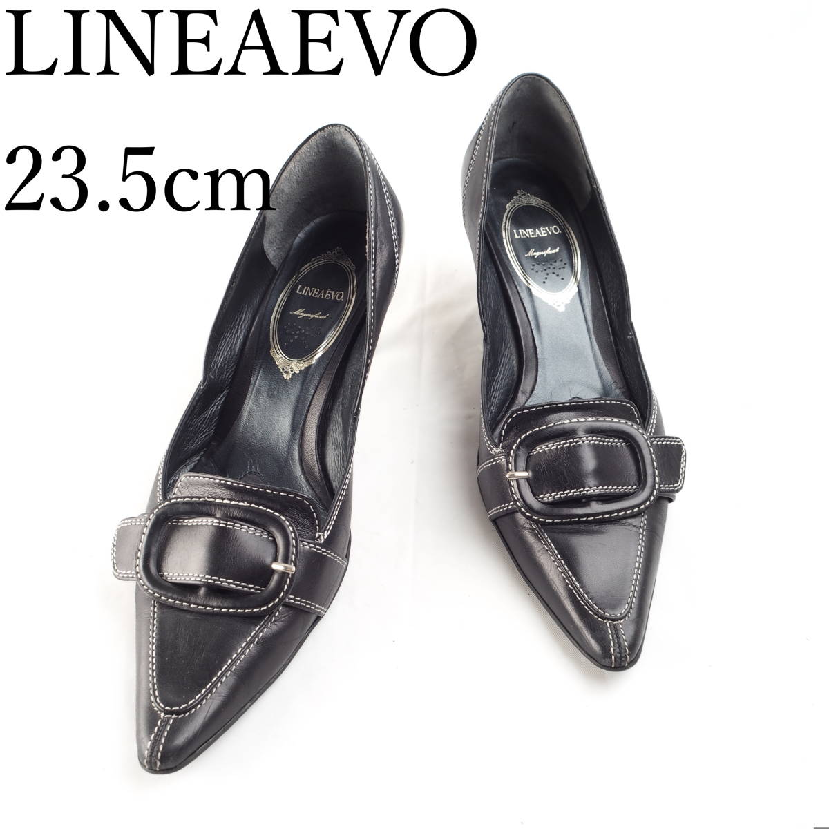 世界有名な LINEAEVO パンプス クリーム色 本革 新品未使用 ハイヒール