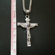 ネックレス シルバー チェーン クロス 十字架 シンプル ユニセックス メンズ レディース ロック パンク キリスト 宗教 #C1248-4_画像3