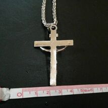 ネックレス シルバー チェーン クロス 十字架 シンプル ユニセックス メンズ レディース ロック パンク キリスト 宗教 #C1248-4_画像4