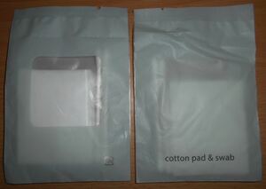 コットンバッド cotton pad & swab 綿棒付き 2点 中古未使用