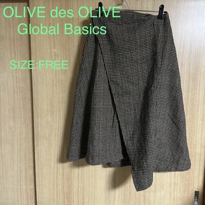 OLIVE des OLIVE 千鳥柄　スカート フリーサイズ