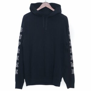 SUPREME 16AW Hooded Sleeve Stripe Top Mサイズ ネイビー シュプリーム スウェットパーカー