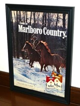 1978年 USA 洋書雑誌広告 額装品 Marlboro マルボロ (A4サイズ) / 検索用 マルボロマン 馬 店舗 ガレージ 看板 ディスプレイ 装飾_画像1
