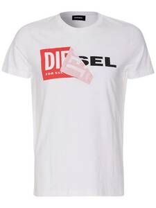 * ラスト２ * 正規品 DIESEL T-DIEGO-QA ディーゼル Tシャツ XXL / White *