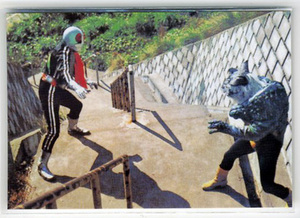 ◆防水対策 厚紙補強 カルビー 仮面ライダーチップスカード（2003 復刻版） 375番 ネコヤモリのたくらみ トレカ 即決