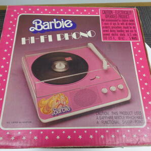 マニア向け Barbie HIFI PHONO バービー レコードプレイヤー 動作品 年代物の画像10