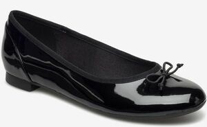 Clarks 22.5cm Flat pa палатка эмаль кожа черный чёрный балетки Loafer Classic туфли-лодочки ботинки сандалии RRR69