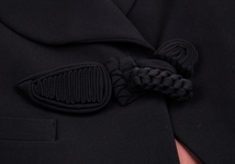 ジャンポールゴルチエ クラシック ショールカラー装飾ボタンジャケット 黒40 【レディース】_画像9
