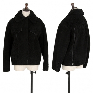  Le Ciel Bleu LE CIEL BLEU reverse side mouton sheepskin boa jacket black 38 [ lady's ]