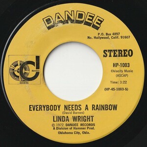 Linda Wright Everybody Needs A Rainbow Dandee US HP-1003 201337 SOUL GOSPEL ソウル ゴスペル レコード 7インチ 45