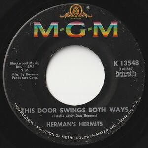 Herman's Hermits This Door Swings Both Ways / For LoveMGM US K 13548 201354 ROCK POP ロック ポップ レコード 7インチ 45