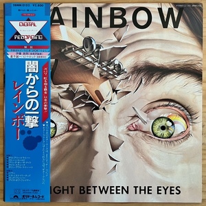 LP#HR/HM/RAINBOW/STRAIGHT BETWEEN THE EYES/POLYDOR 28MM 0152/ domestic 83 year ORIG OBI/ obi beautiful goods / Rainbow /. from one ./RITCHIE BLACKMORE