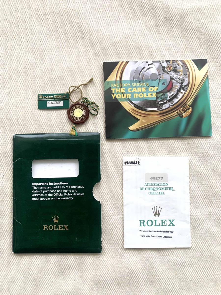 ROLEX ロレックス付属品 ギャランティカード 保証書 69163 レディース