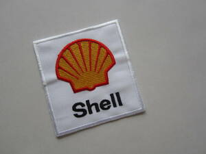 SHELL shell Showa era shell kerosene gasoline . four angle Logo badge / Vintage sticker automobile car supplies maintenance working clothes custom Z01