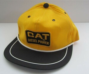 CAT Caterpillar kyato construction machinery enterprise yellow color front . mesh attaching hat cap / self . car bike old clothes racing G02