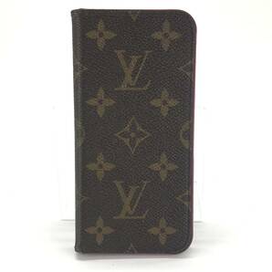 LOUIS VUITTON ルイヴィトン M63444 IPHONE X フォリオ モノグラム iPhone X/XS用ケース スマホケース ブラウン ピンク 管理YK30517の画像1