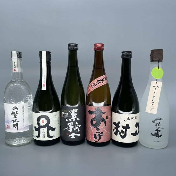 麦焼酎飲み比べ　天の刻印　黒騎士　おこげ　村正　一粒の麦　山紫水明　720ml 6本