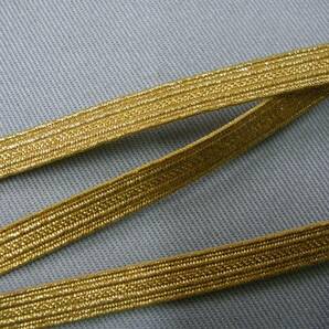 ◆金糸縞織 6～7ミリ幅 1メーター分◆新品の画像2