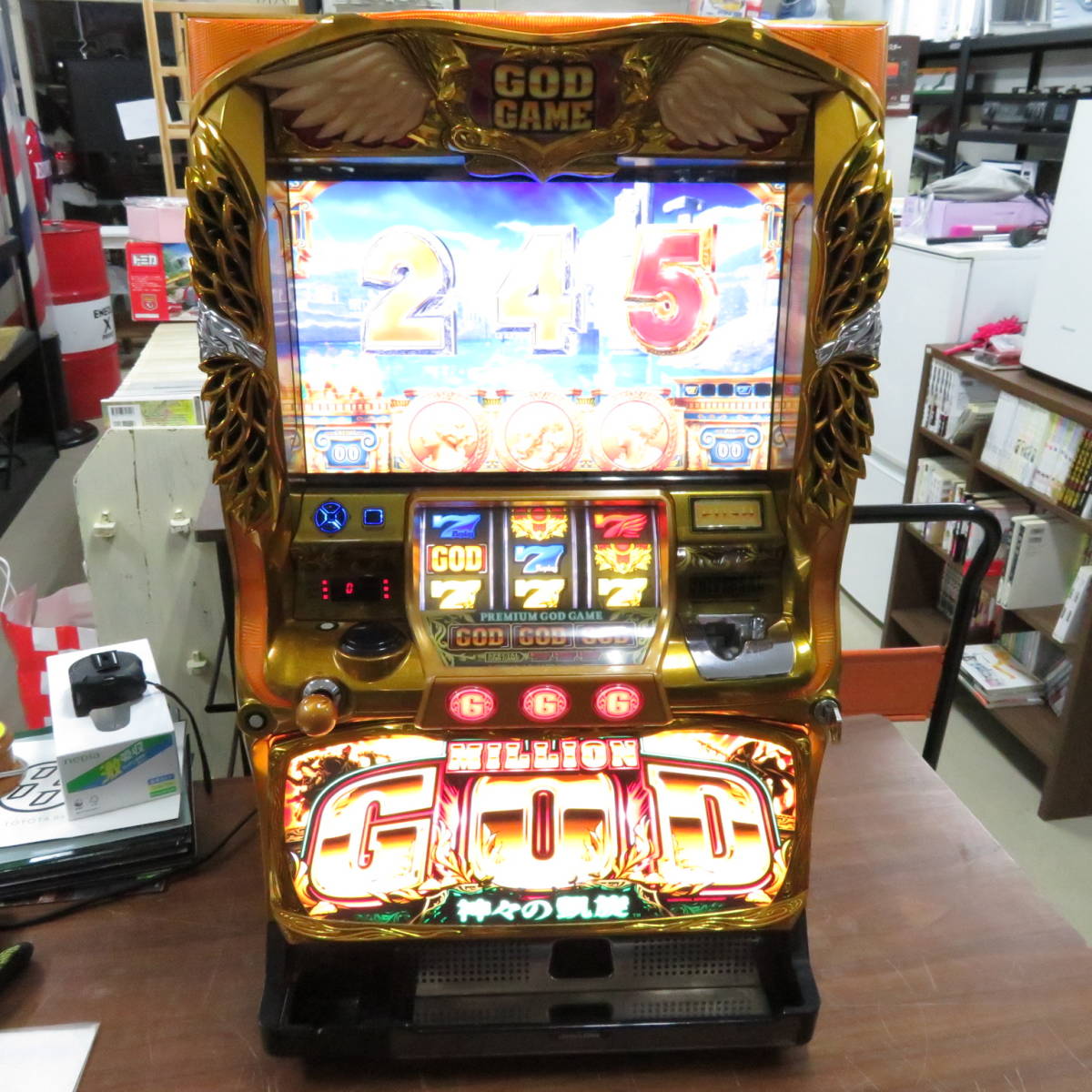 パチスロ ミリオンゴッド神々の凱旋 実機 ドアキー・設定キー付-