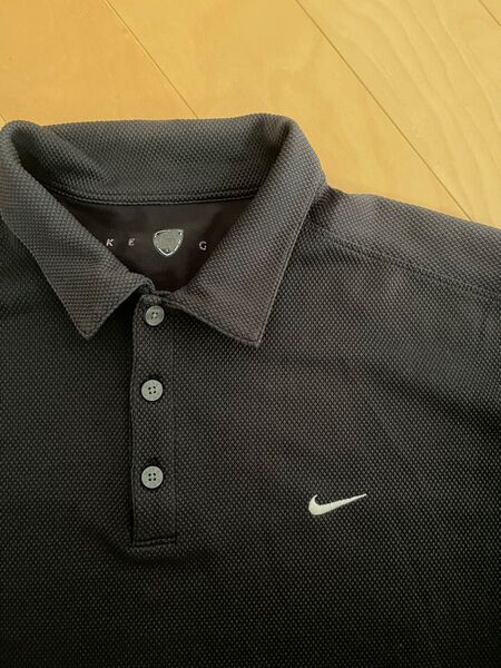 13○NIKE○ ナイキ○ゴルフ○半袖シャツ○ブラック○サイズXL