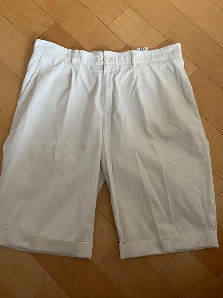 14○アディダス○adidas○ゴルフ○ハーフパンツ○白○サイズO