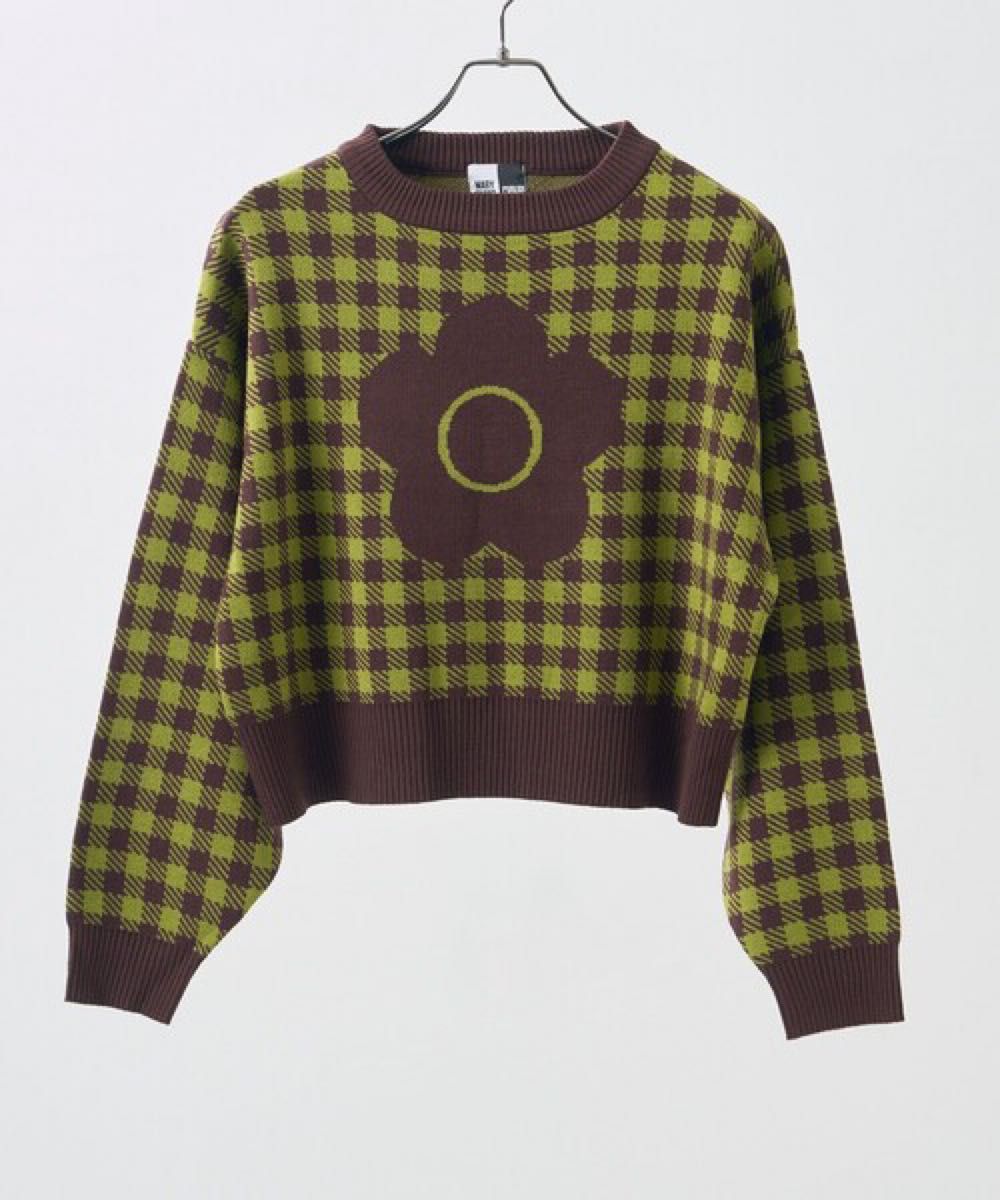 MARY QUANT♡フクレデイジー ニット パーカー ブラック-