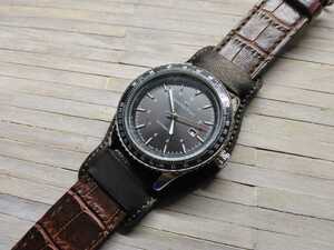  cow leather wristwatch for pedestal leather military look metal allergy 674578