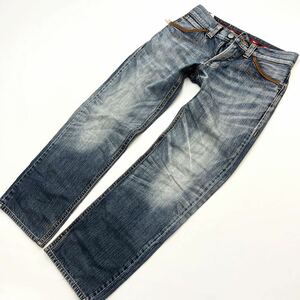  Edwin * EDWIN 434XVS Denim брюки голубой джинсы W30 Western American Casual Street Biker б/у одежда MIX левый . подкладка ремонт #Ja5350