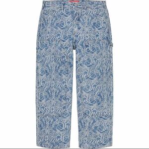 Supreme Script Jacquard Double Knee Denim Painter Pant 