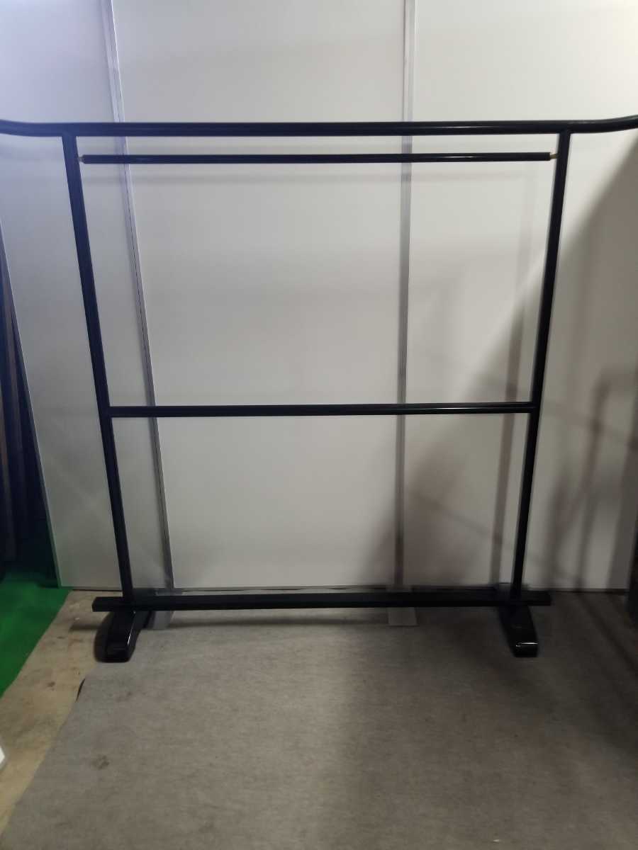 日本正規代理店品 衣桁 几帳型衣桁 H170cm 黒塗 着物 帯 タペストリー