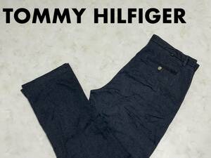 ☆送料無料☆ TOMMY HILFIGER トミーヒルフィガー USA直輸入 古着 パンツ トラウザー メンズ ダークグレー ボトムス 中古 即決