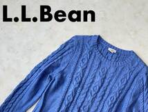 ☆送料無料☆ L.L.Bean エルエルビーン 古着 ニット セーター レディース M PET ブルー トップス 中古 即決_画像1