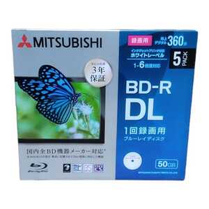 三菱 BD-R DL 6倍速 5枚 VBR260RP5D1-B