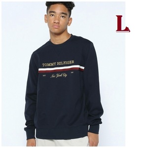 シグネチャーアイコンスウェット ネイビー　Lサイズ　TOMMY HILFIGER #ngTOMMY