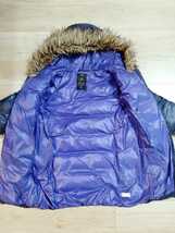 Gap ギャップ★ダウンジャケットコート　レディース ファー付きフード　暖かい♪ダウン90%　紺色（裏地紫）Sサイズ_画像3
