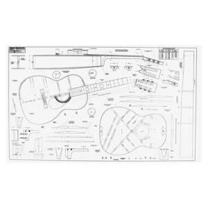 Martin 000スタイル 実寸製図