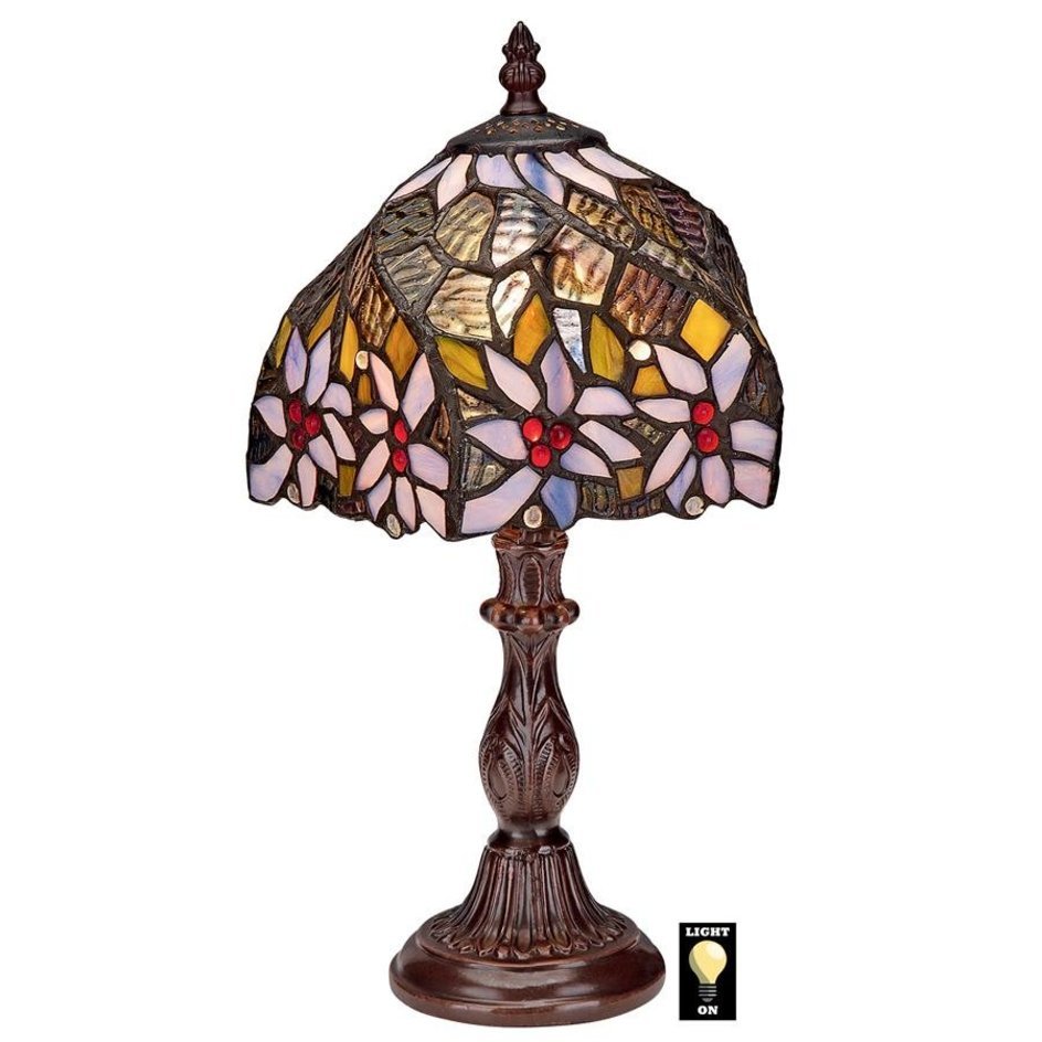 Lampe en vitrail de Style Tiffany, Sculpture décorative de nénuphars à fleurs américains pour chambre à coucher d'hôtel (importé), Artisanat, Artisanat, Artisanat du verre, Vitrail