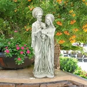 聖家族彫像：ラージ彫刻 聖母マリア ヨセフ イエス・キリスト カトリック教会 園芸 芝生(輸入品
