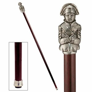 パラドーン・コレクション: ナポレオン・ヘッド ピューター（シロメ）製 ウォーキング・スティック杖 プレゼント 贈り物 お祝い（輸入品